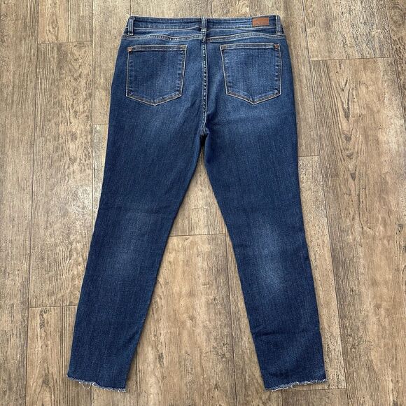 Judy Blue SKINNY FIT Size 13/31 High Rise Raw Hem Jeans Denim Pants 33x25.5 - Picture 9 of 12